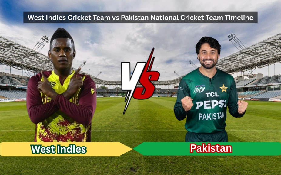 West Indies Cricket Team vs Pakistan National Cricket Team Timeline